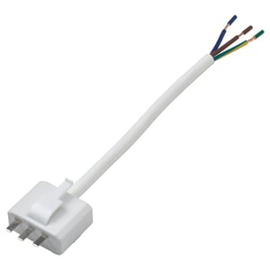 KOPPLA Ceiling plug with cord, earthed white