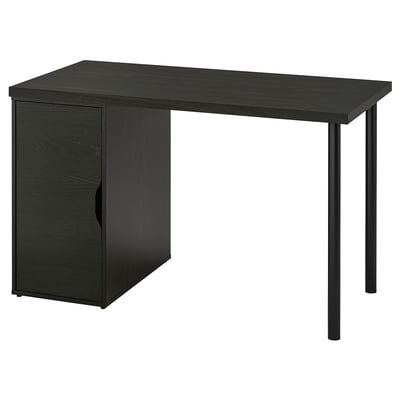 LAGKAPTEN / ALEX Desk, black-brown/black, 120x60 cm