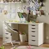 LAGKAPTEN / ALEX Desk, white, 140x60 cm