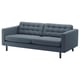 LANDSKRONA 3-seat sofa, Gunnared blue/wood/black