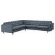 Option: LANDSKRONA Corner sofa, 5-seat, Gunnared blue/wood