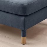 LANDSKRONA Footstool, Gunnared blue/wood