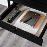 LISABO Desk, black, 118x45 cm