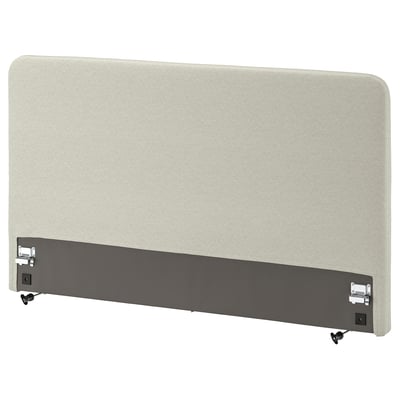 LJUSFJÄLLET Headboard, incl leg/Knisa light beige, 160 cm