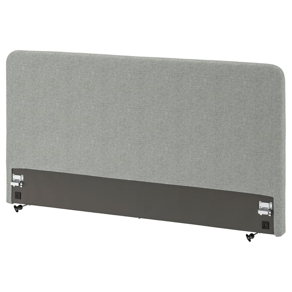 LJUSFJÄLLET Headboard, incl leg/Tibbleby beige/grey, 180 cm