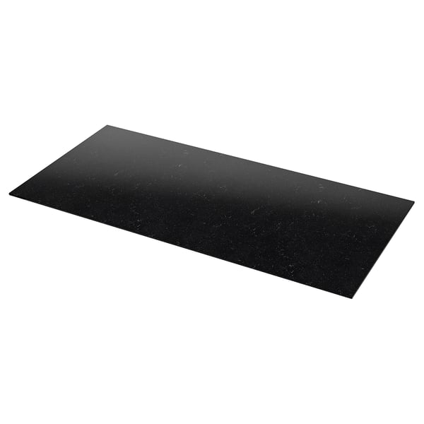 LOCKEBO Custom made worktop, anthracite stone effect/glass composite, 1 m²x2.0 cm