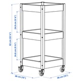 LOSHULT Trolley, pine, 38x38x82 cm