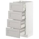 METOD Base cab 4 frnts/4 drawers, white/Lerhyttan light grey, 40x37 cm