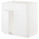 METOD Base cabinet f sink w 2 doors/front, white/Axstad matt white, 80x60 cm