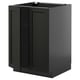 METOD Base cabinet with shelves/2 doors, black-grey/Lerhyttan black stained, 60x60 cm