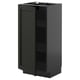 METOD Base cabinet with shelves, black-grey/Lerhyttan black stained, 40x37 cm