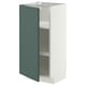 METOD Base cabinet with shelves, white/Aspudden dark grey-green, 40x37 cm