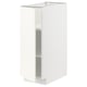 METOD Base cabinet with shelves, white/Vallstena white, 30x60 cm