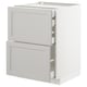METOD Base cb 2 frnts/2 low/1 md/1 hi drw, white/Lerhyttan light grey, 60x60 cm