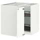 METOD Corner base cabinet with carousel, white/Stensund white, 88x88 cm