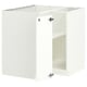 METOD Corner base cabinet with shelf, white/Aspudden matt white, 88x88 cm