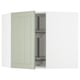 METOD Corner wall cabinet with carousel, white/Stensund light green, 68x60 cm
