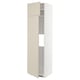 METOD Hi cab f fridge or freezer w 2 drs, white/Havstorp beige, 60x60x220 cm