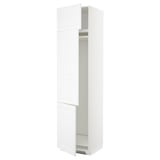 METOD High cab f fridge/freezer w 3 doors, white/Axstad matt white, 60x60x240 cm