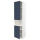 METOD High cab f micro w 2 doors/shelves, white Axstad/matt blue, 60x60x240 cm