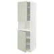 METOD High cab f micro w 2 doors/shelves, white/Stensund light green, 60x60x200 cm