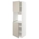 METOD High cab f oven w 2 doors/shelves, white/Stensund beige, 60x60x200 cm