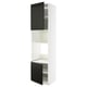 METOD High cabinet f built-in appliances, white/Bodbyn black, 60x60x240 cm