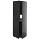 METOD High cabinet for fridge/freezer, black-grey/Lerhyttan black stained, 60x60x200 cm