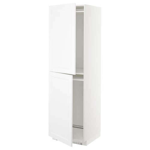 METOD High cabinet for fridge/freezer, white/Axstad matt white, 60x60x200 cm