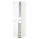 METOD High cabinet for fridge/freezer, white/Axstad matt white, 60x60x220 cm