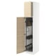 METOD High cabinet with cleaning interior, white/Askersund light ash effect, 40x60x200 cm