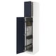 METOD High cabinet with cleaning interior, white Axstad/matt blue, 40x60x200 cm