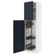 METOD High cabinet with cleaning interior, white Axstad/matt blue, 60x60x220 cm
