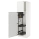 METOD High cabinet with cleaning interior, white/Axstad matt white, 60x60x200 cm