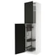 METOD High cabinet with cleaning interior, white/Lerhyttan black stained, 60x60x240 cm