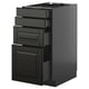 METOD / KNIVSHULT Base cab 4 frnts/4 drawers, black-grey/Bodbyn black, 40x60 cm
