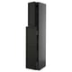 Option: METOD / KNIVSHULT Hc w p-o func 4drw/1dr/2shlv, black-grey/Lerhyttan black stained, 40x60x220 cm