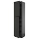 METOD / KNIVSHULT Hi cab w 2 doors/4 drawers, black-grey/Upplöv matt anthracite, 60x60x240 cm