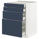 METOD / MAXIMERA Base cab 4 frnts/4 drawers, white Axstad/matt blue, 60x60 cm