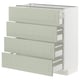 METOD / MAXIMERA Base cab 4 frnts/4 drawers, white/Stensund light green, 80x37 cm