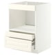 METOD / MAXIMERA Base cabinet f built-in appliances, white/Bodbyn off-white, 60x60 cm