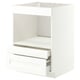 METOD / MAXIMERA Base cabinet f built-in appliances, white Enköping/white wood effect, 60x60 cm