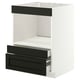 METOD / MAXIMERA Base cabinet f built-in appliances, white/Lerhyttan black stained, 60x60 cm