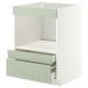 METOD / MAXIMERA Base cabinet f built-in appliances, white/Stensund light green, 60x60 cm