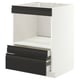 METOD / MAXIMERA Base cabinet f built-in appliances, white/Upplöv matt anthracite, 60x60 cm