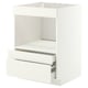 METOD / MAXIMERA Base cabinet f built-in appliances, white/Vallstena white, 60x60 cm