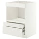 METOD / MAXIMERA Base cabinet f built-in appliances, white/Veddinge white, 60x60 cm