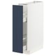 METOD / MAXIMERA Base cabinet/pull-out int fittings, white Axstad/matt blue, 20x60 cm