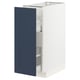 METOD / MAXIMERA Base cabinet/pull-out int fittings, white Axstad/matt blue, 30x60 cm