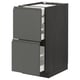 METOD / MAXIMERA Base cb 2 frnts/2 low/1 md/1 hi drw, black/Voxtorp dark grey, 40x60 cm